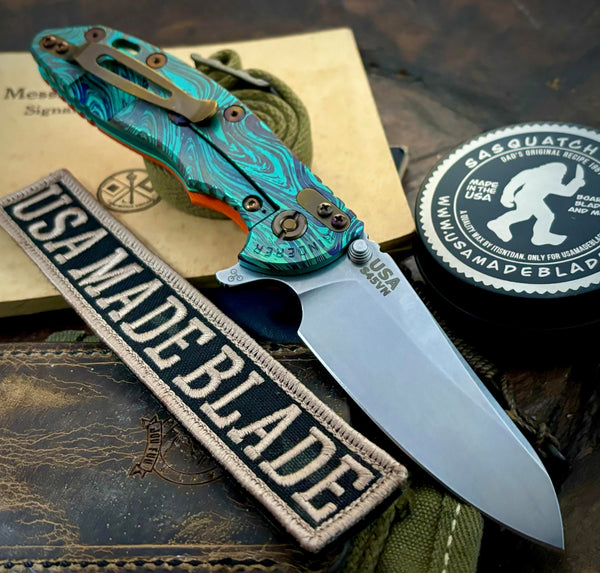 Toxic Anomascus Hinderer XM-18 3.5 Sheepsfoot Anomascus Ti Orange G10 Stonewashed S45VN Blade