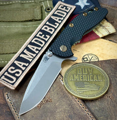Topo Ammo Can Green Hinderer XM-18 3.25 Spanto Black G10 Working Finish Topo Ti Magnacut Working Finish Blade and Sasquatch Clip - USA MB