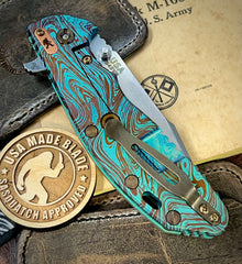 Toxic Anomascus Hinderer XM-24 Harpoon Spanto Translucent Green G10 Anodized Stonewashed Ti and S45VN Stonewashed Blade with Bronzed Out HW - USA MB
