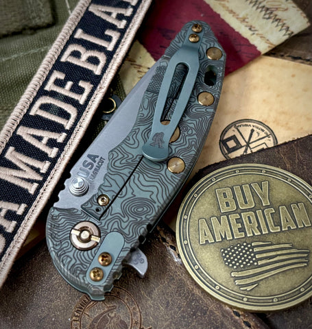 Topo Ammo Can Green Hinderer XM-18 3.25 Spanto Black G10 Working Finish Topo Ti Magnacut Working Finish Blade and Sasquatch Clip - USA MB