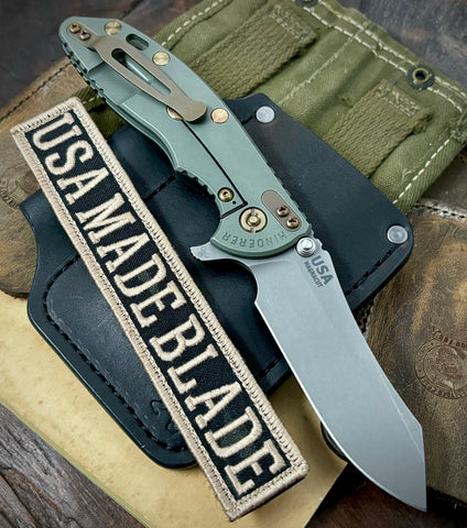 Ammo Can Green Hinderer XM-18 3.5" Skinny Skinner Anodized Working Finish Ti Black G10 Magnacut Working Finish Blade Bronzed Out HW