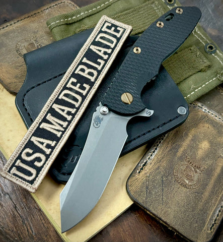 Ammo Can Green Hinderer XM-18 3.5" Skinny Skinner Anodized Working Finish Ti Black G10 Magnacut Working Finish Blade Bronzed Out HW