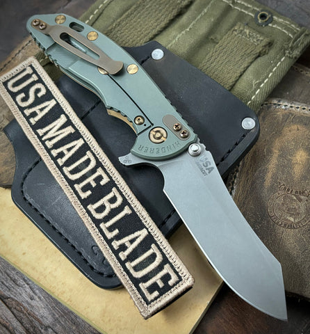 Ammo Can Green Hinderer XM-18 3.5" Skinny Skinner Anodized Working Finish Ti Coyote G10 Magnacut Working Finish Blade Bronzed Out HW