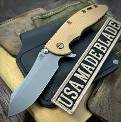 Ammo Can Green Hinderer XM-18 3.5" Skinny Skinner Anodized Working Finish Ti Coyote G10 Magnacut Working Finish Blade Bronzed Out HW