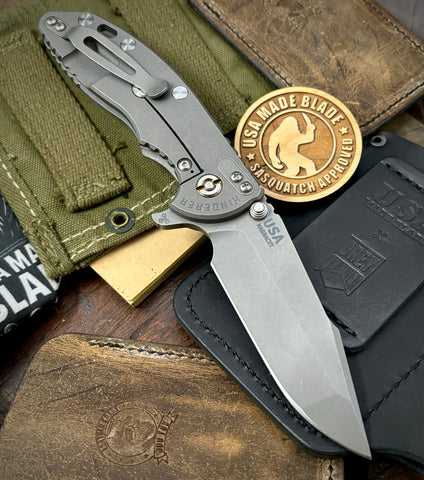 Full Ti Hinderer XM-18 3.5 Harpoon Spanto Working Finish Full Ti  Working Finish Magnacut Blade