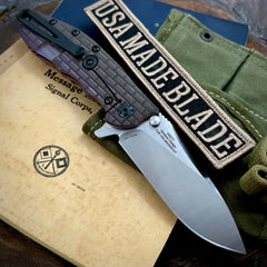 ZT0562TI Full Ti with Purple Brick Pattern customized Ti and Magnacut Blade
