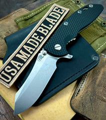 Battled Stars & Stripes Hinderer XM-18 3.5" Skinny Skinner Stonewashed Ti Black G10 Magnacut Stonewashed Blade