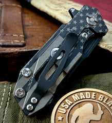 Battled Stars and Stripes Battle Black Hinderer Half Track Harpoon Spanto Gen 2 Translucent Green G10 Battle Black Ti and Magnacut Blade