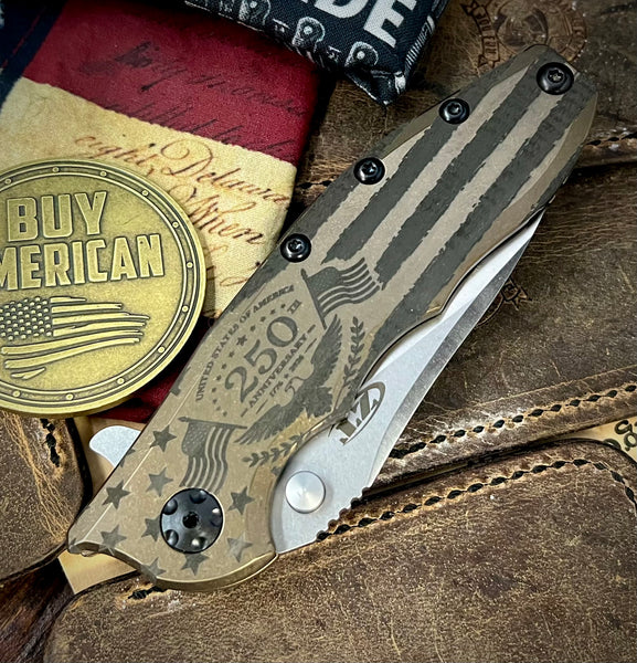 250th Bronze Stars & Stripes ZT0562TI with Magnacut Blade