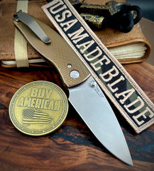 Bronze Anodized Three Rivers Manufacturing (TRM) Neutron 2 Liner Lock with 3D Lizard Skin Titanium and Magnacut Steel