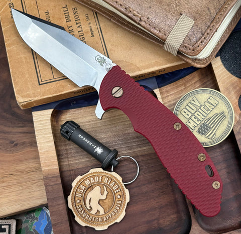 Topo Hinderer XM-24 Harpoon Spanto Coyote G10 Bronze Ti and S45VN Stonewashed Blade and Bronzed Out HW - USA MB