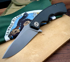 Wilmont Knives Mini PRSA Smooth Carbon Fiber Ti Framelock Ti Hardware S35VN Blade - USA MB