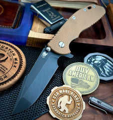 Hinderer XM-24 Harpoon Spanto Coyote G10 Battle Black Ti and S45VN Battle Black Blade - USA MB