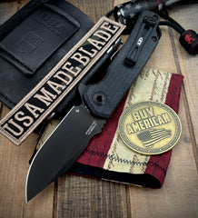 Zero Tolerance ZT0316 Liner Lock with Black Canvas Micarta Handles and Black PVD Coated CruWear Blade - USA MB