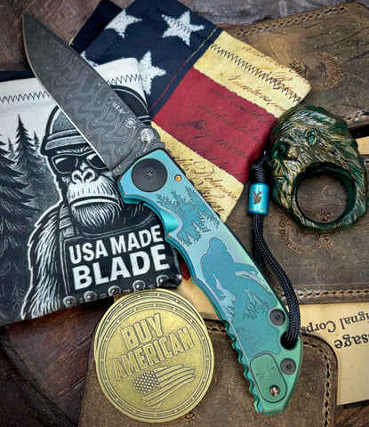 ItisntDan Toxic Squatch Ring and Spartan Blades Harsey Folder V2 Special Edition Toxic Squatch with Chad Nichols Dama #31