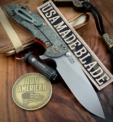Topo Ti Ammo Can Green Hinderer XM-18 3.5" Hollow Ground Slicer Customized Working Finish Ti Orange G10 Magnacut Working Finish Blade Bronzed Out Hardware