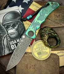 ItisntDan Toxic Squatch Ring and Spartan Blades Harsey Folder V2 Special Edition Toxic Squatch with Chad Nichols Dama #39