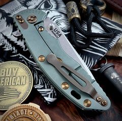 Ammo Can Green Hinderer XM-18 3.5 Spanto Black G10 Customized Working Finish Ti Stonewashed Magnacut Blade Bronze Out HW