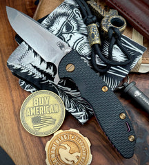 High Res Battle Purple Hinderer XM-18 3.5 Spanto Black G10 Customized Working Finish Ti Stonewashed Magnacut Blade Bronze Out HW