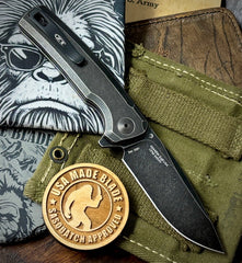 ZT0044BW Full Ti Blackwash Button Lock Flipper S45VN from Zero Tolerance Knives