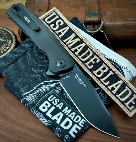 ZT0044BLK Full Ti Button Lock Flipper S45VN from Zero Tolerance Knives
