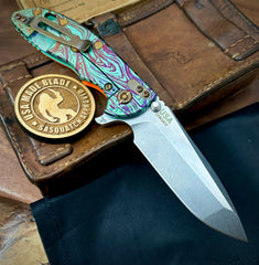 Toxic Anomascus Hinderer XM-18 3.5 Spanto Anodized Ti Orange G10 Stonewashed 20CV Blade Bronzed Out HW