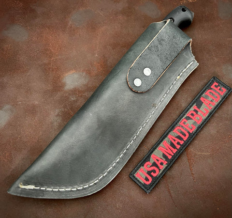 T.M. Hunt M14 #52 with Black Micarta Rifle Pattern and Leather Sheath