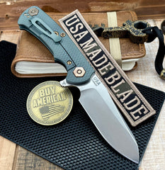 Ammo Can Green Project X Sheepsfoot Black G10 Customized Working Finish Ti with Stonewashed Magnacut Blade and Bronzed Out HW