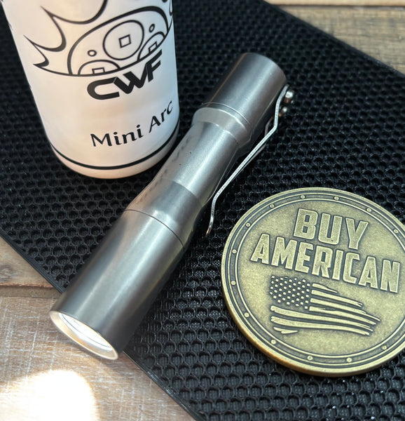 CWF Mini Arc in Tumbled Titanium