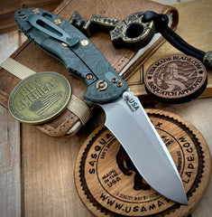 Topo Ammo Can Green Hinderer XM-18 3.5" Recurve Non-flipper OD Green G10 Working Finish Ti Stonewashed Finish Magnacut Blade Bronzed Out HW and Squatched Clip