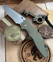 Topo Ammo Can Green Hinderer XM-18 3.5" Recurve Non-flipper OD Green G10 Working Finish Ti Stonewashed Finish Magnacut Blade Bronzed Out HW and Squatched Clip