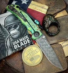 ItisntDan Toxic Squatch Ring and Spartan Blades Harsey Folder V2 Special Edition Toxic Squatch with Chad Nichols Dama #61