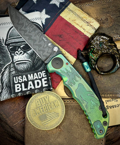 ItisntDan Toxic Squatch Ring and Spartan Blades Harsey Folder V2 Special Edition Toxic Squatch with Chad Nichols Dama #61