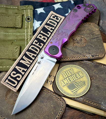 High Res Purple Spartan Blades Harsey Folder Special Edition Version 2 MAGNACUT Blade #66 - USA MB