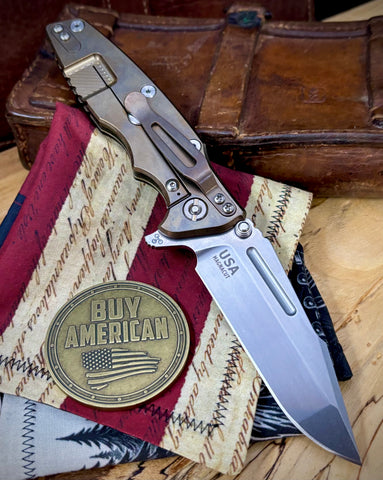 Hinderer Eklipse 3.5" Skinny Fullered Harpoon Spanto Black G10 Bronze Ti Stonewashed Magnacut Blade