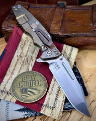 Hinderer Eklipse 3.5" Skinny Fullered Harpoon Spanto Black G10 Bronze Ti Stonewashed Magnacut Blade
