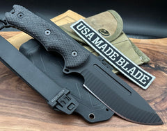 Freeman 5" 451 Fixed Blade with Magnacut Steel Black Blade with Black G10 - USA MB