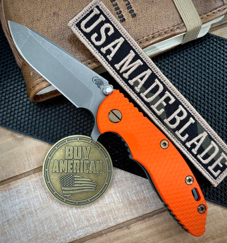 Topo Ammo Can Green Hinderer XM-18 3.25 Spanto Orange G10 Working Finish Topo Ti Working Finish Magnacut Blade and Sasquatch Clip - USA MB