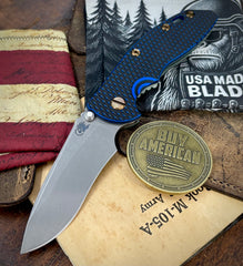 Topo Ammo Can Green Hinderer XM-18 3.5" Recurve Non-flipper Blue/Black G10 Working Finish Ti Working Finish Magnacut Blade Bronzed Out HW and Squatched Clip