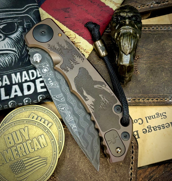 ItisntDan Deep Bronze Squatch Ring and Spartan Blades Harsey Folder V2 Special Edition Deep Bronze  Squatch with Chad Nichols Dama #89