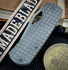 MagnaMax McNees Knives Little Dixon Atomic Stonewashed Frag Ti with 3.25" Stonewashed Blade and Stonewashed Ti Hardware