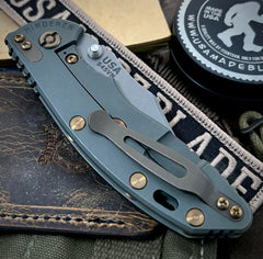 Ammo Can Green Hinderer XM-18 3.5 Non Flipper Bowie Black G10 Working Finish S45VN Blade Bronzed Out HW