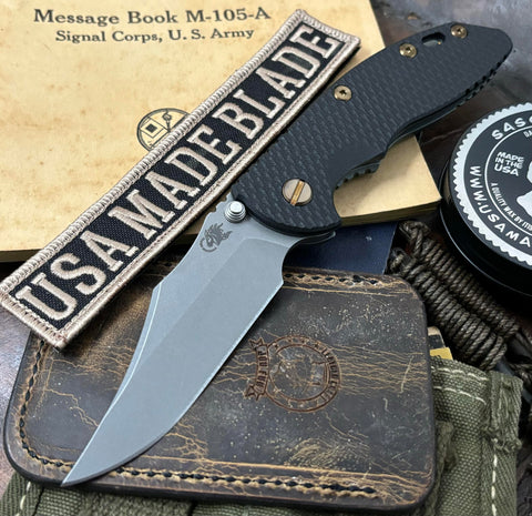 Ammo Can Green Hinderer XM-18 3.5 Non Flipper Bowie Black G10 Working Finish S45VN Blade Bronzed Out HW