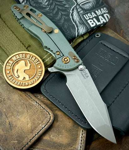 Ammo Can Green Full Ti Hinderer XM-18 3.5 Harpoon Spanto Anodized Working Finish Full Ti  Working Finish Magnacut Blade Bronzed Out HW