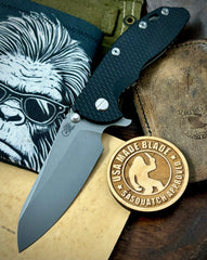 Hinderer XM-18 3.5 Sheepsfoot Working FInish Ti Black G10 S45VN Working Finish Blade