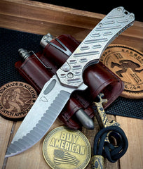 Freeman 451 Button Lock Flipper Aggressive Ti with Magnacut Blade 2.0