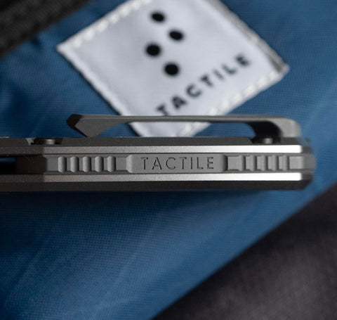 Archer from Tactile Knife Co. with Feathered Ti, American Camo Carbon inlay, Magnacut Blade and Black Ti Hardware