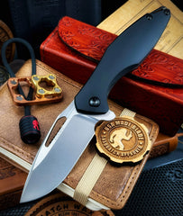 Arius Exclusive Flipper Black DLC Ti SW Polished Flats M390 - USA MB