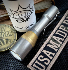 CWF Mini Turbo with Tumbled Ti and Brass