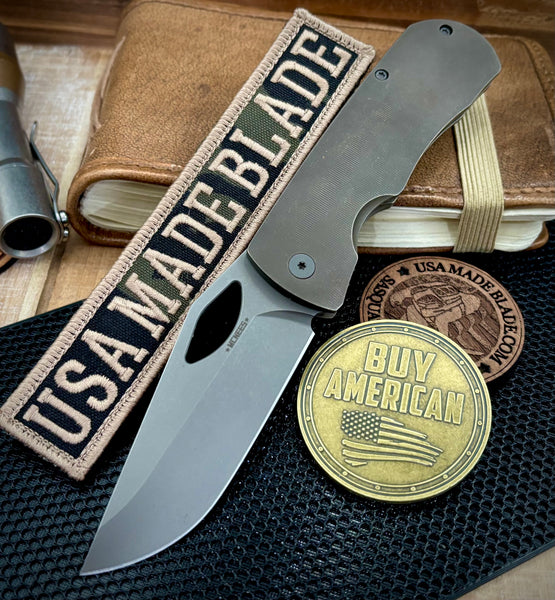 McNees Knives Little Dixon Atomic Bronze Ti with 3.25